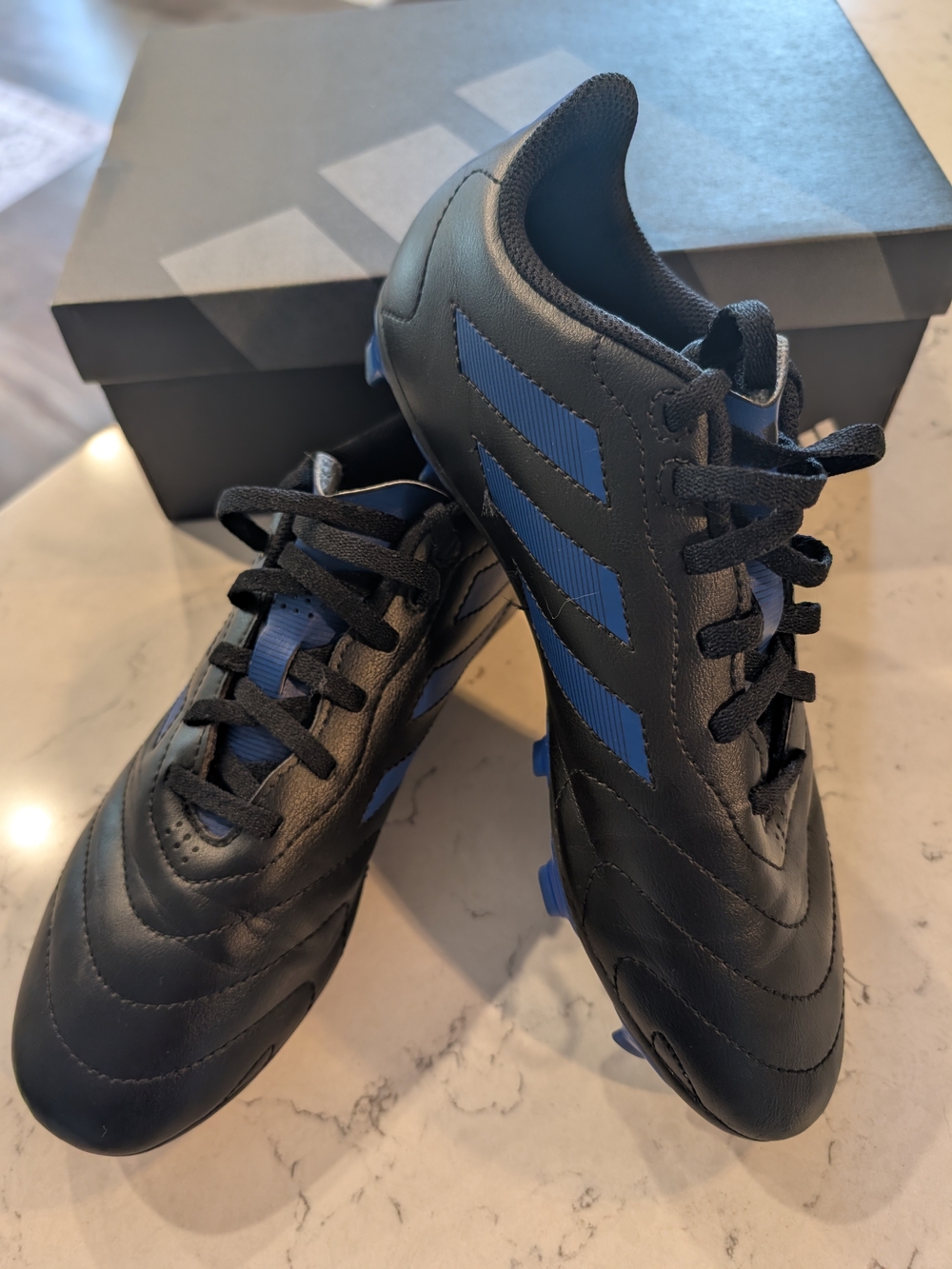 adidas Black and Blue Boy's Soccer Cleats
